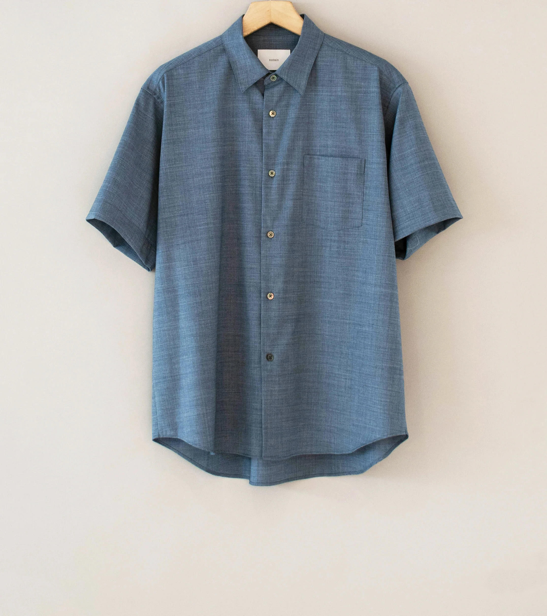 Stein 'Extra Fine Wool Oversized SS Shirt' (Blue)