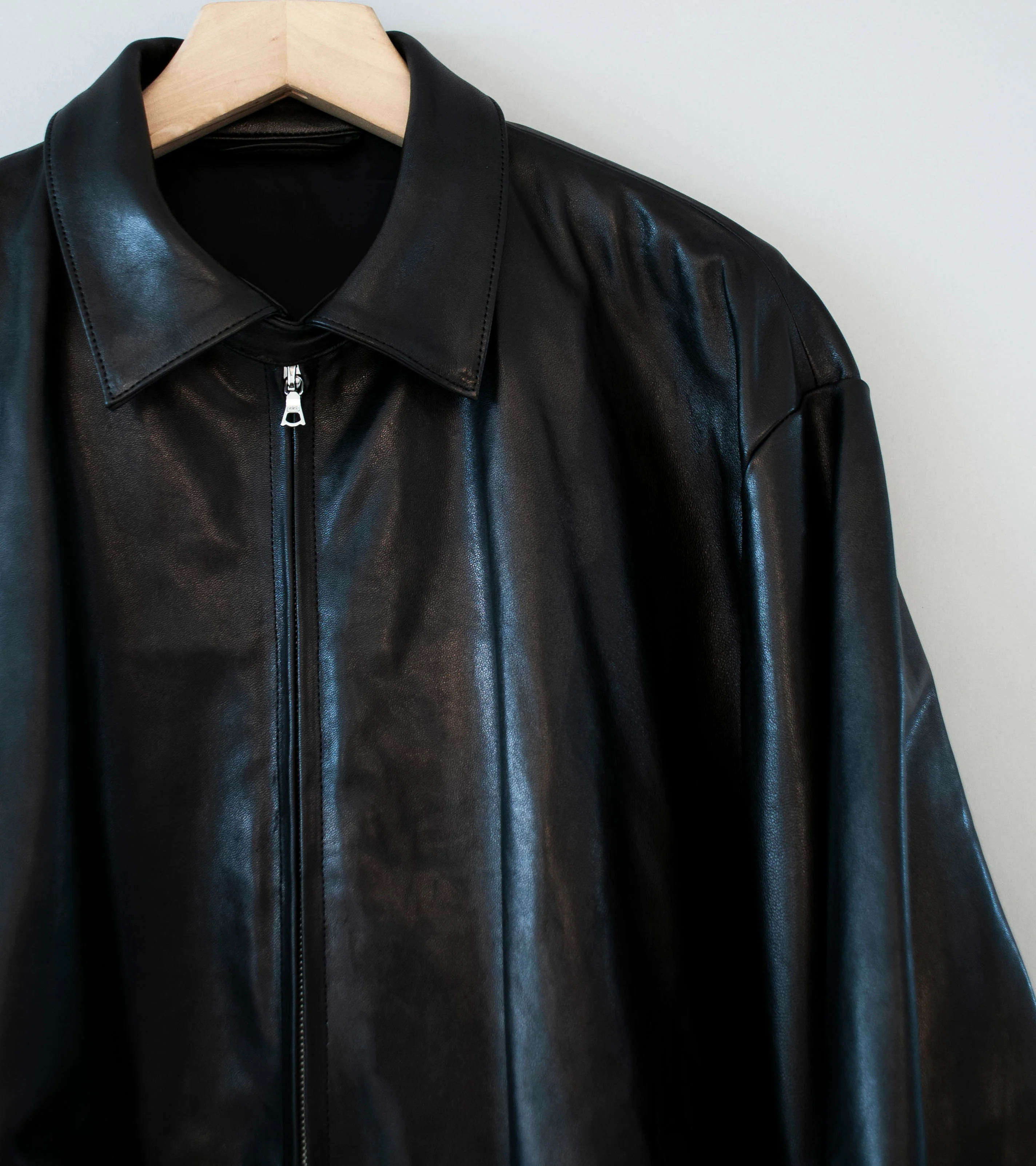 Stein 'Lamb Leather Light Zip Jacket' (Black) - Image 2