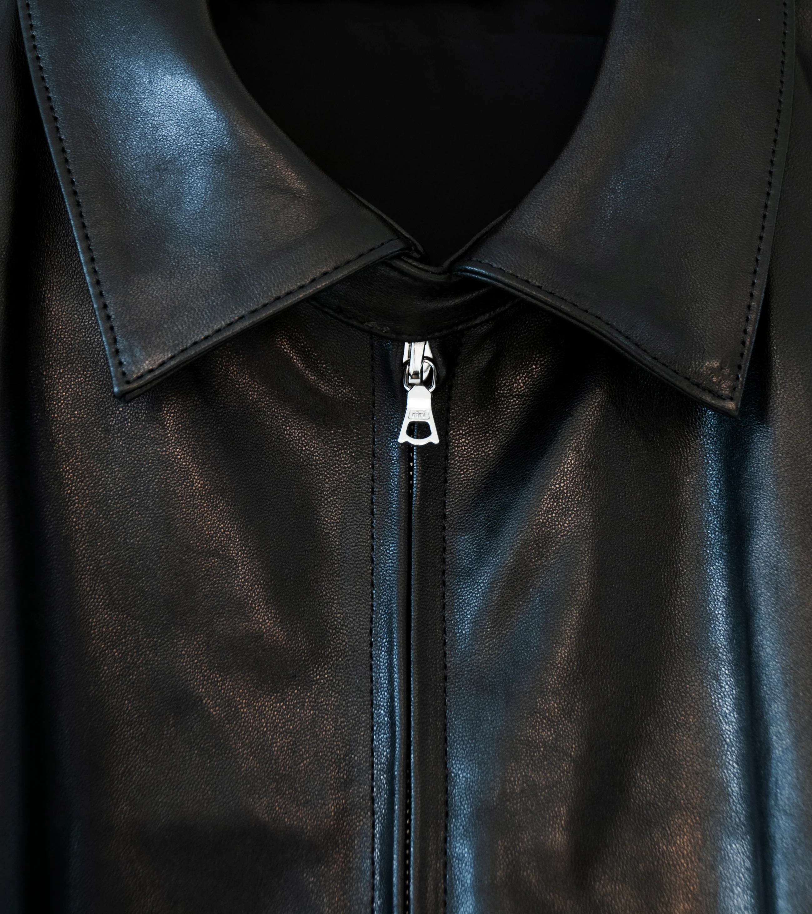 Stein 'Lamb Leather Light Zip Jacket' (Black) - Image 6