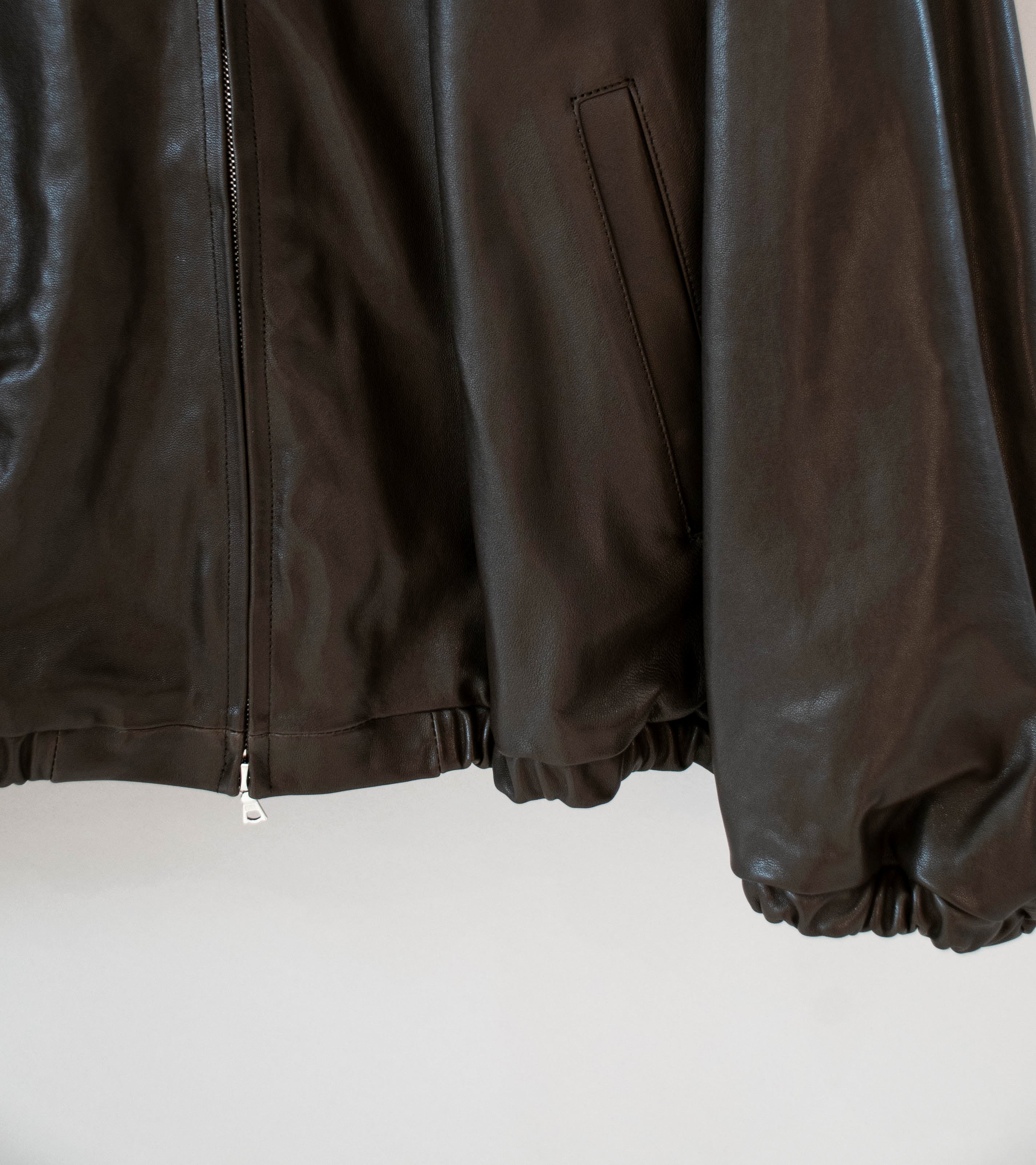 Stein 'Lamb Leather Light Zip Jacket' (Dark Brown) - Image 3