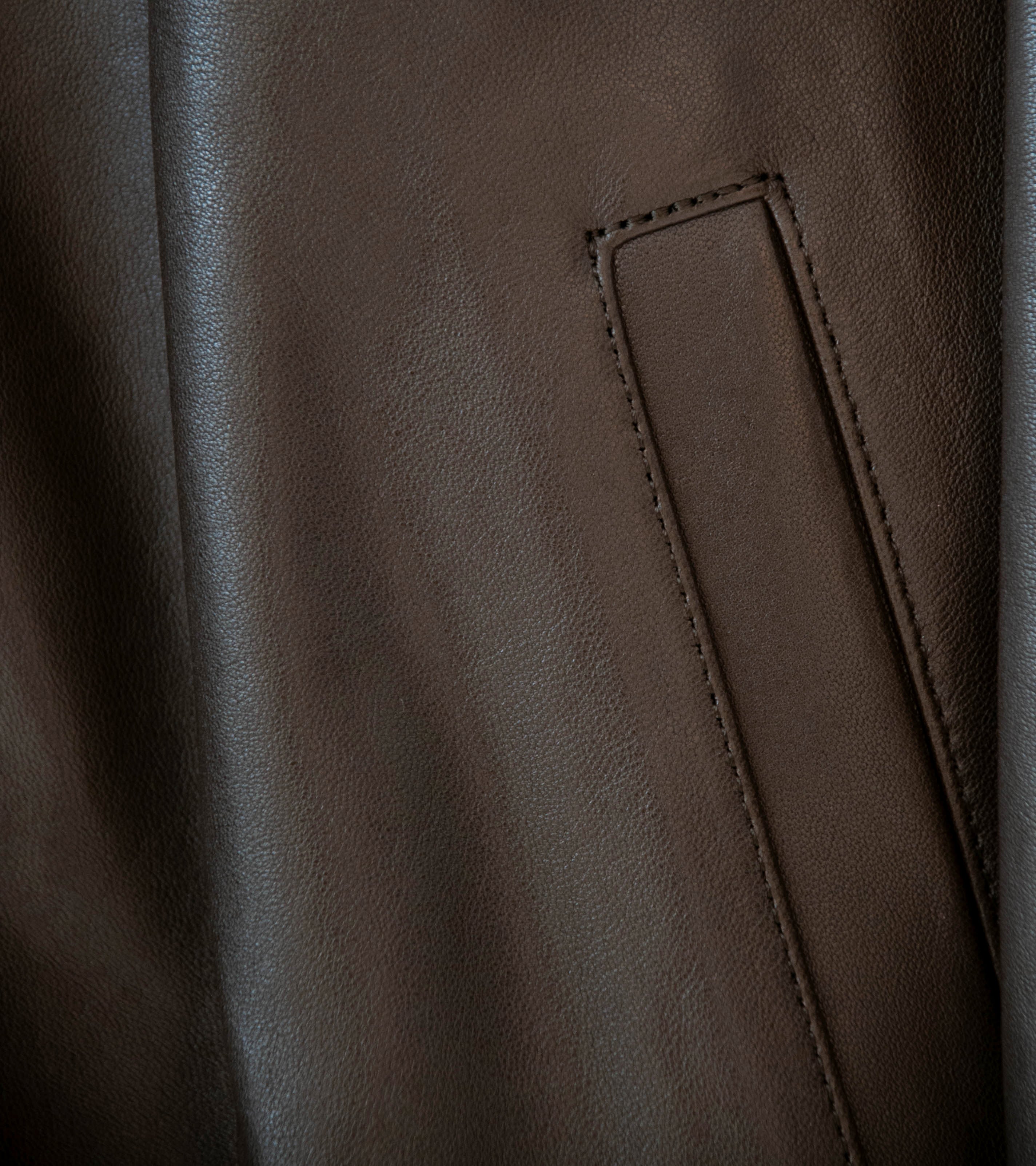 Stein 'Lamb Leather Light Zip Jacket' (Dark Brown) - Image 4
