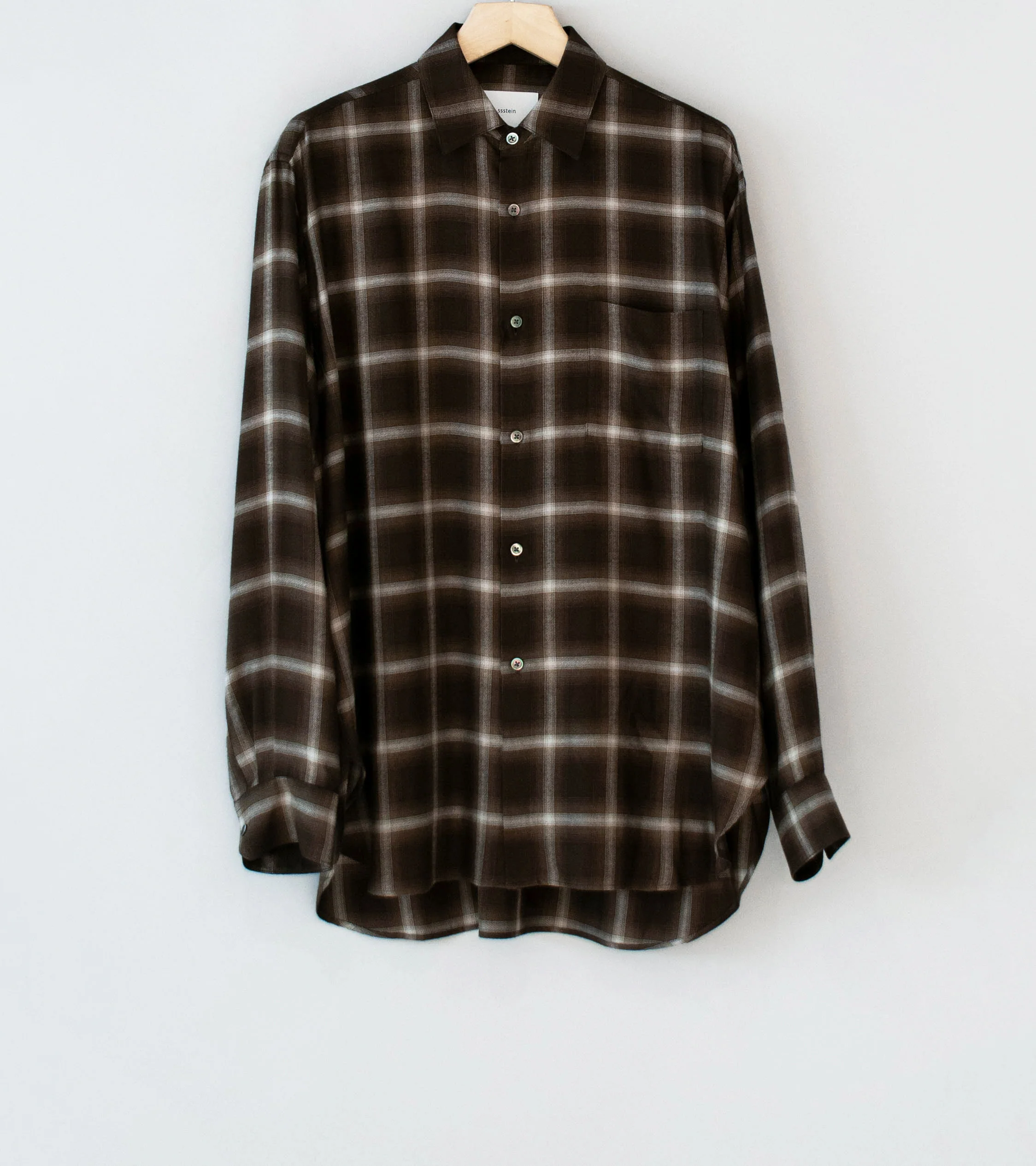 Stein 'Ly/Vis Check Oversized Shirt' (Brown Ombre)