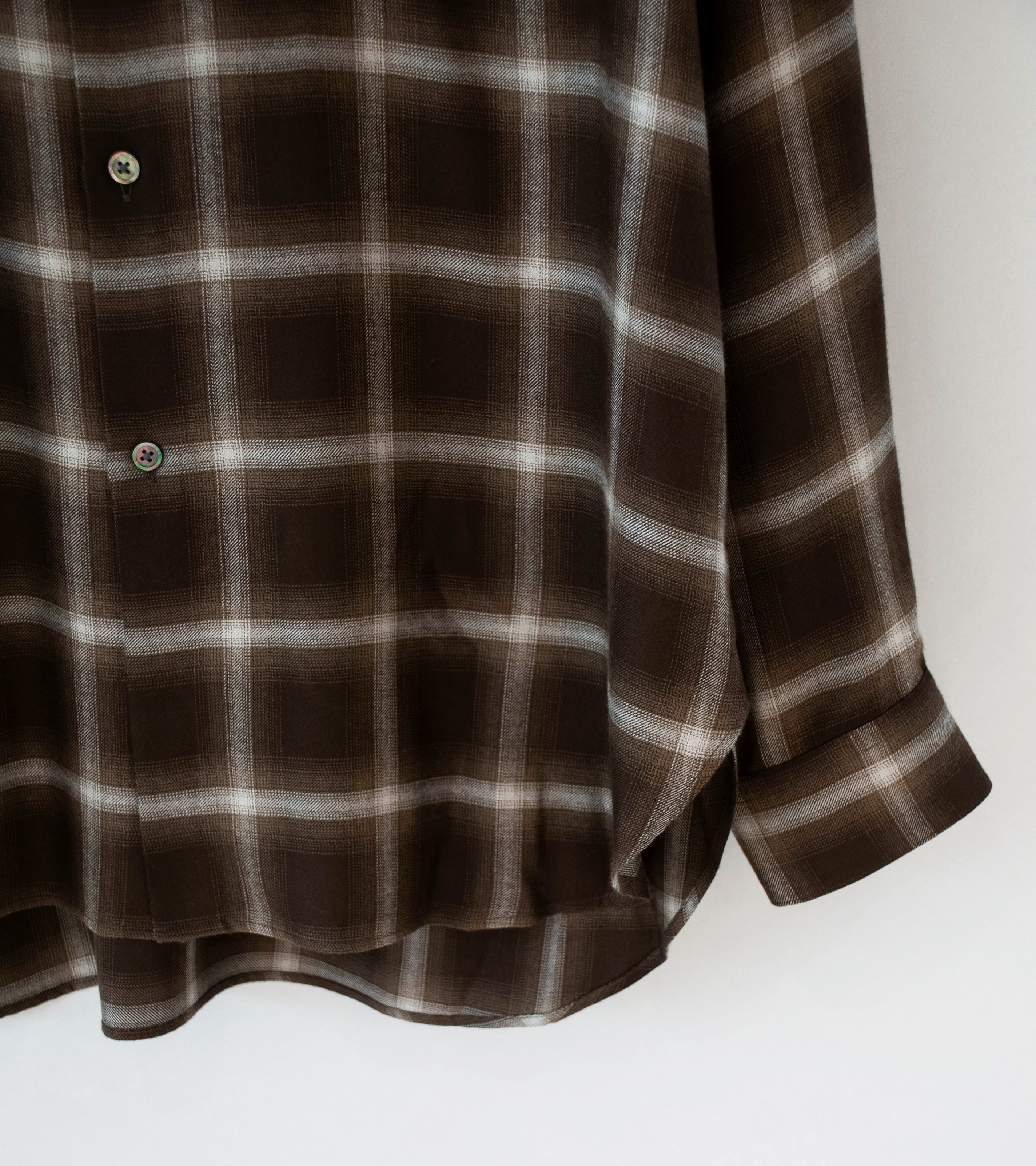 Stein 'Ly/Vis Check Oversized Shirt' (Brown Ombre) - Image 4
