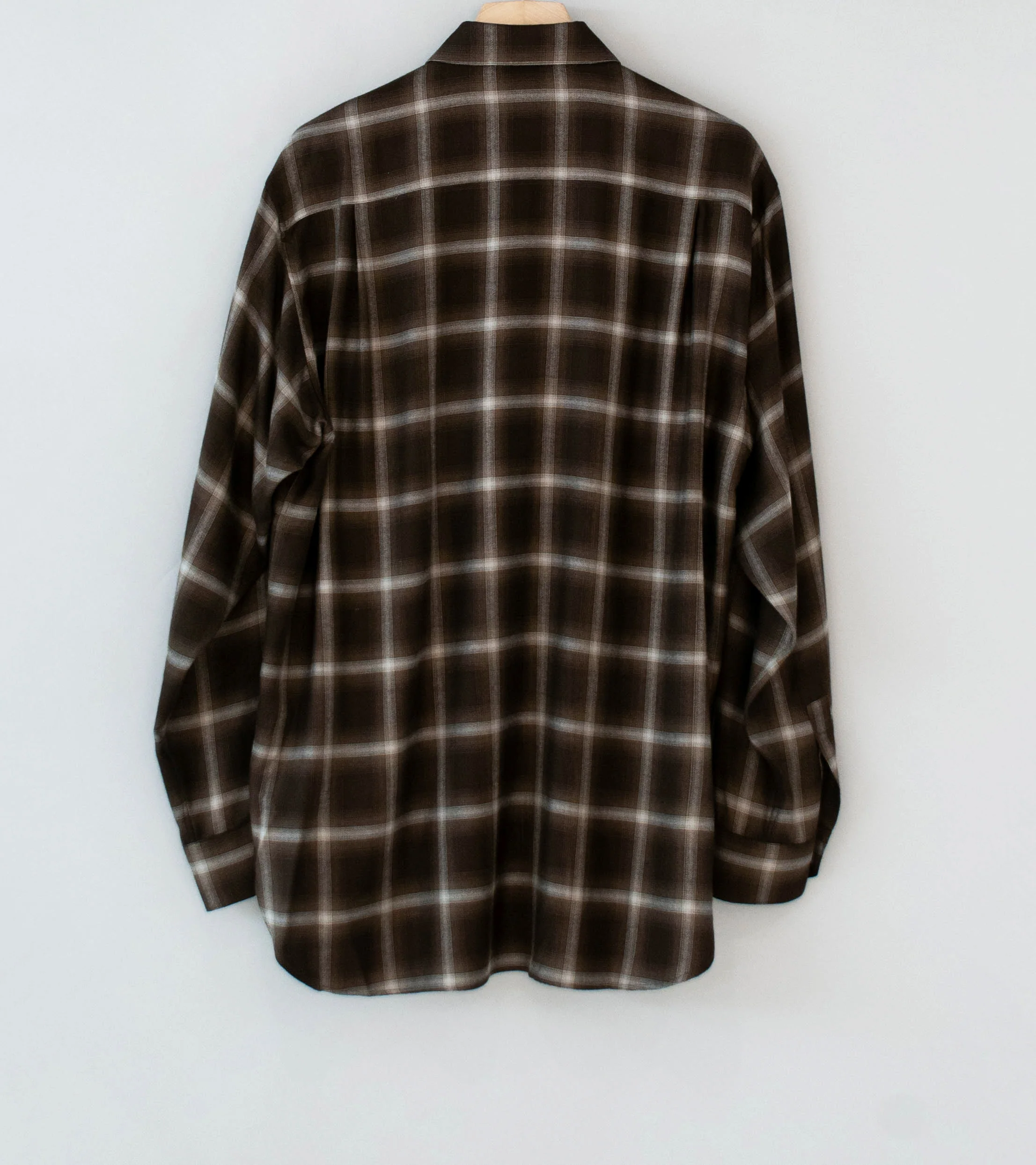 Stein 'Ly/Vis Check Oversized Shirt' (Brown Ombre) - Image 6