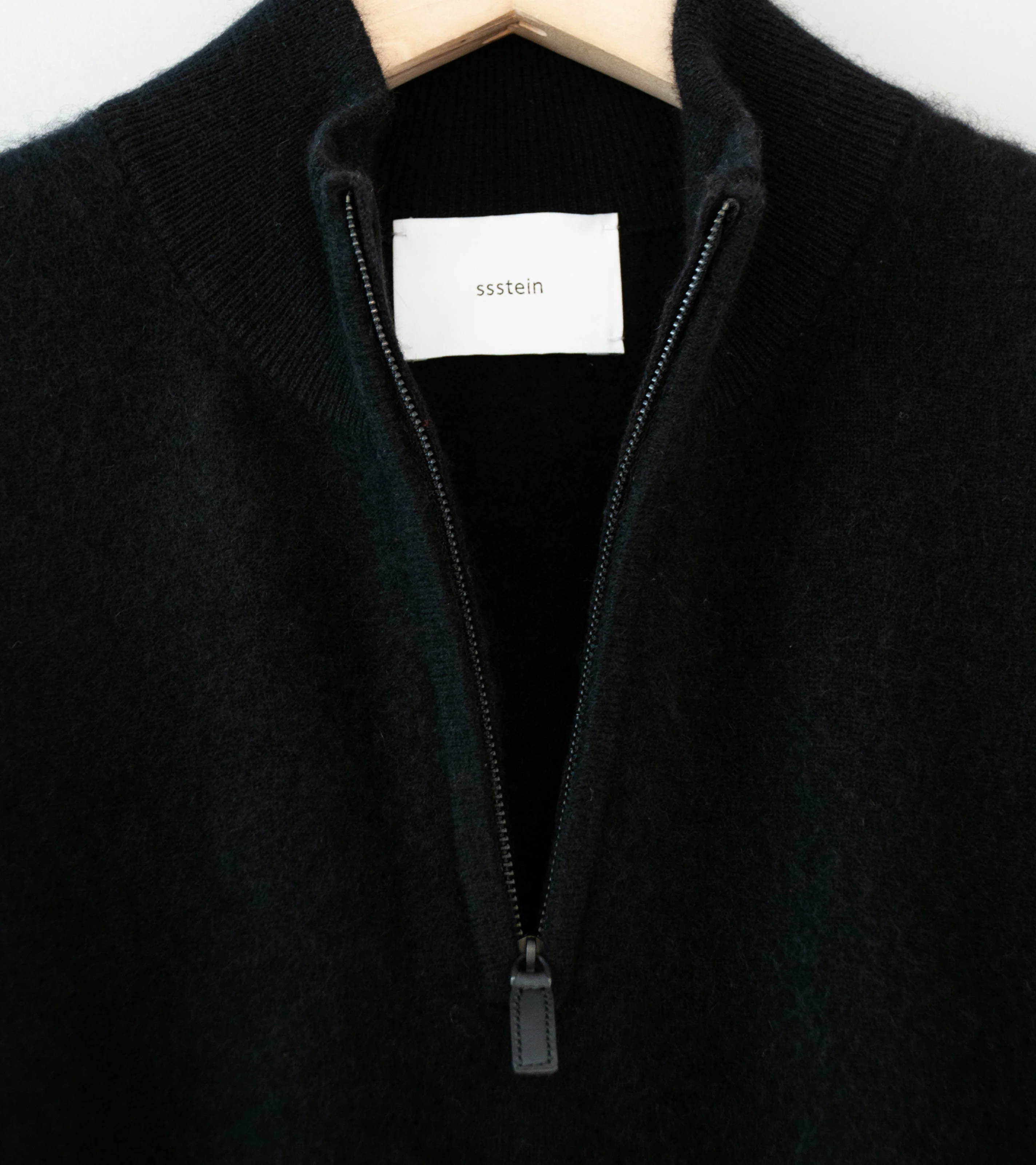 Stein 'Pure Cashmere Knit Half Zip LS' (Black) - Image 6