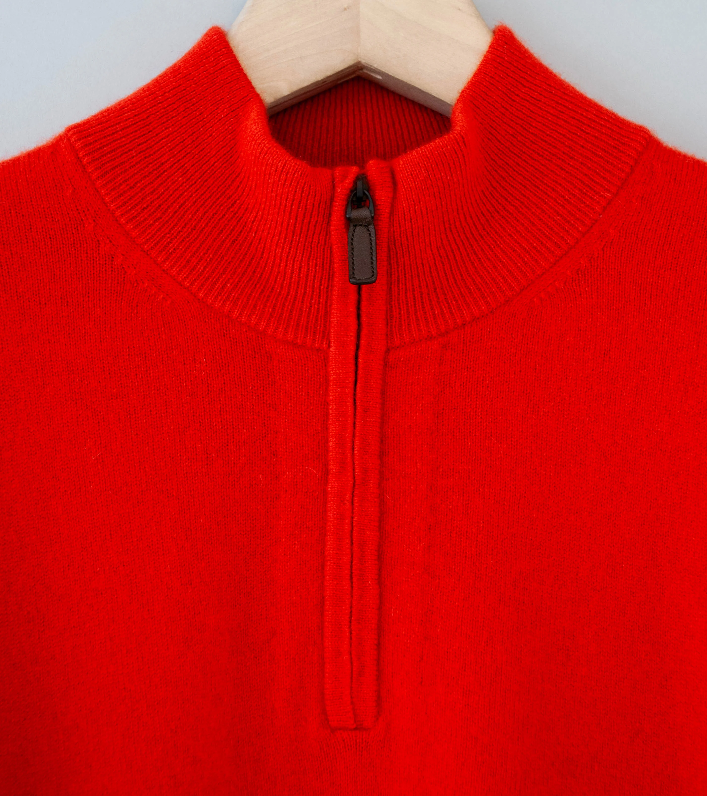 Stein 'Pure Cashmere Knit Half Zip LS' (Red) - Image 5