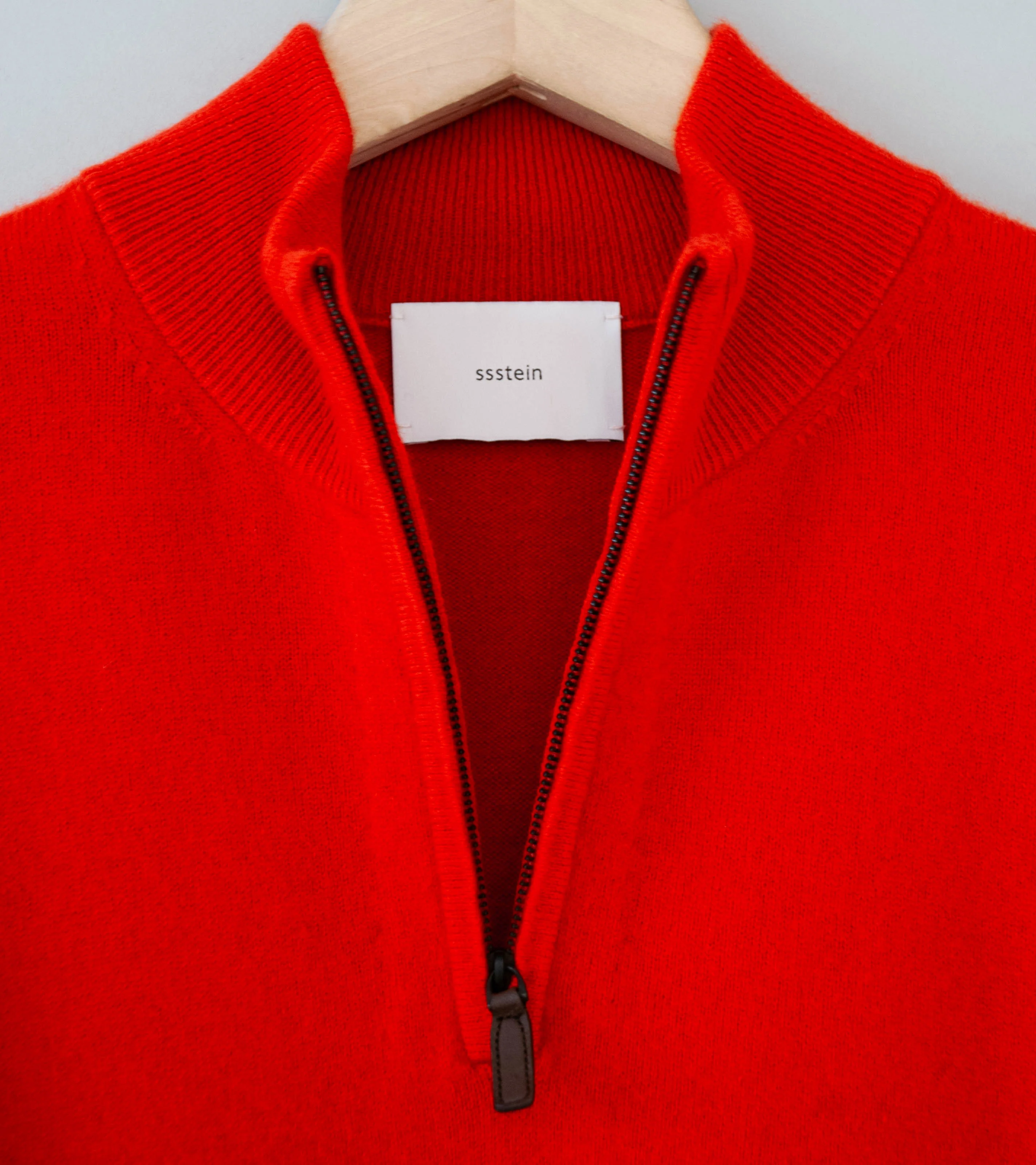 Stein 'Pure Cashmere Knit Half Zip LS' (Red) - Image 6