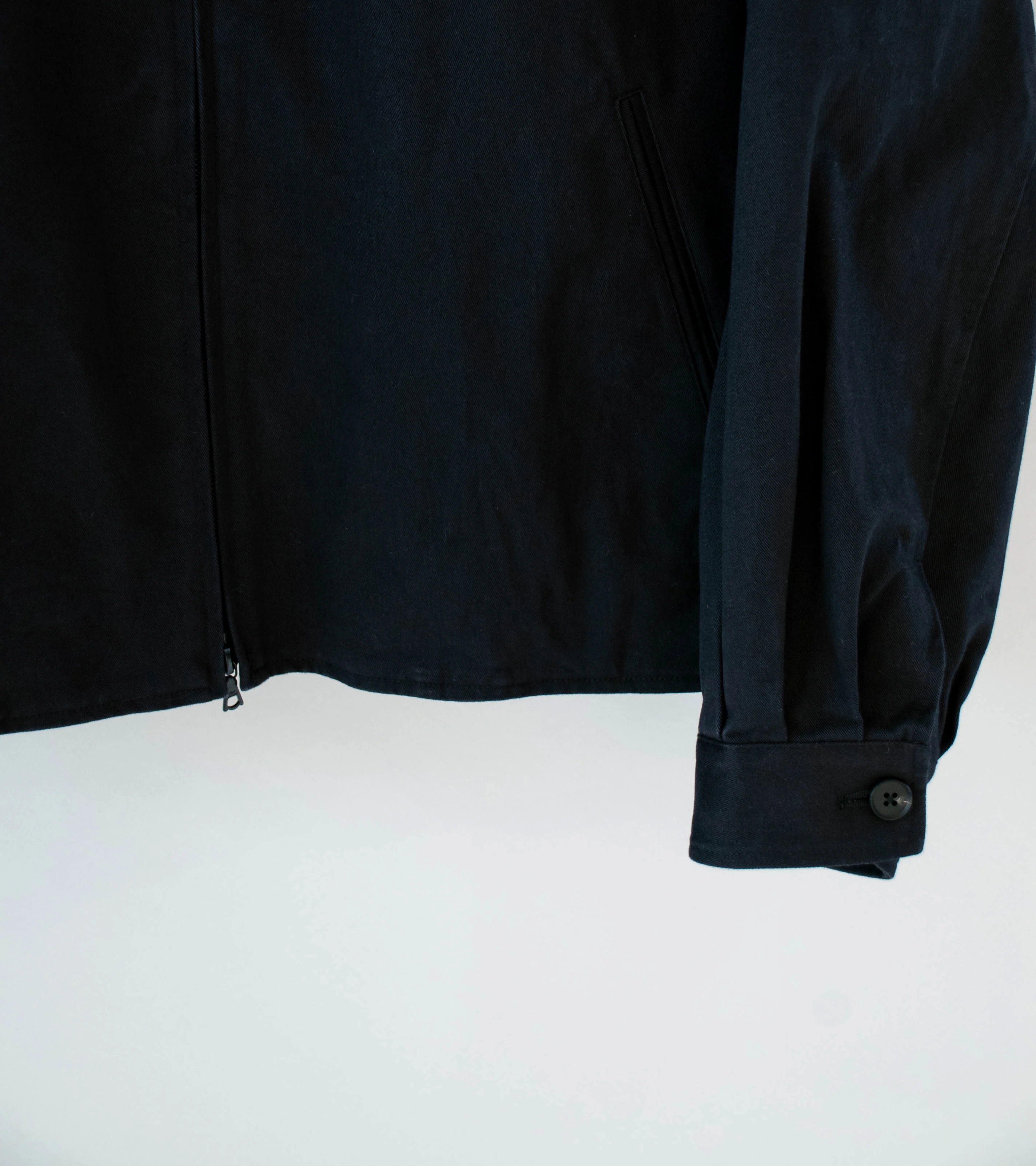 Stein 'Sulfur Dyed Brushed Chino Zip Jacket' (Black) - Image 3