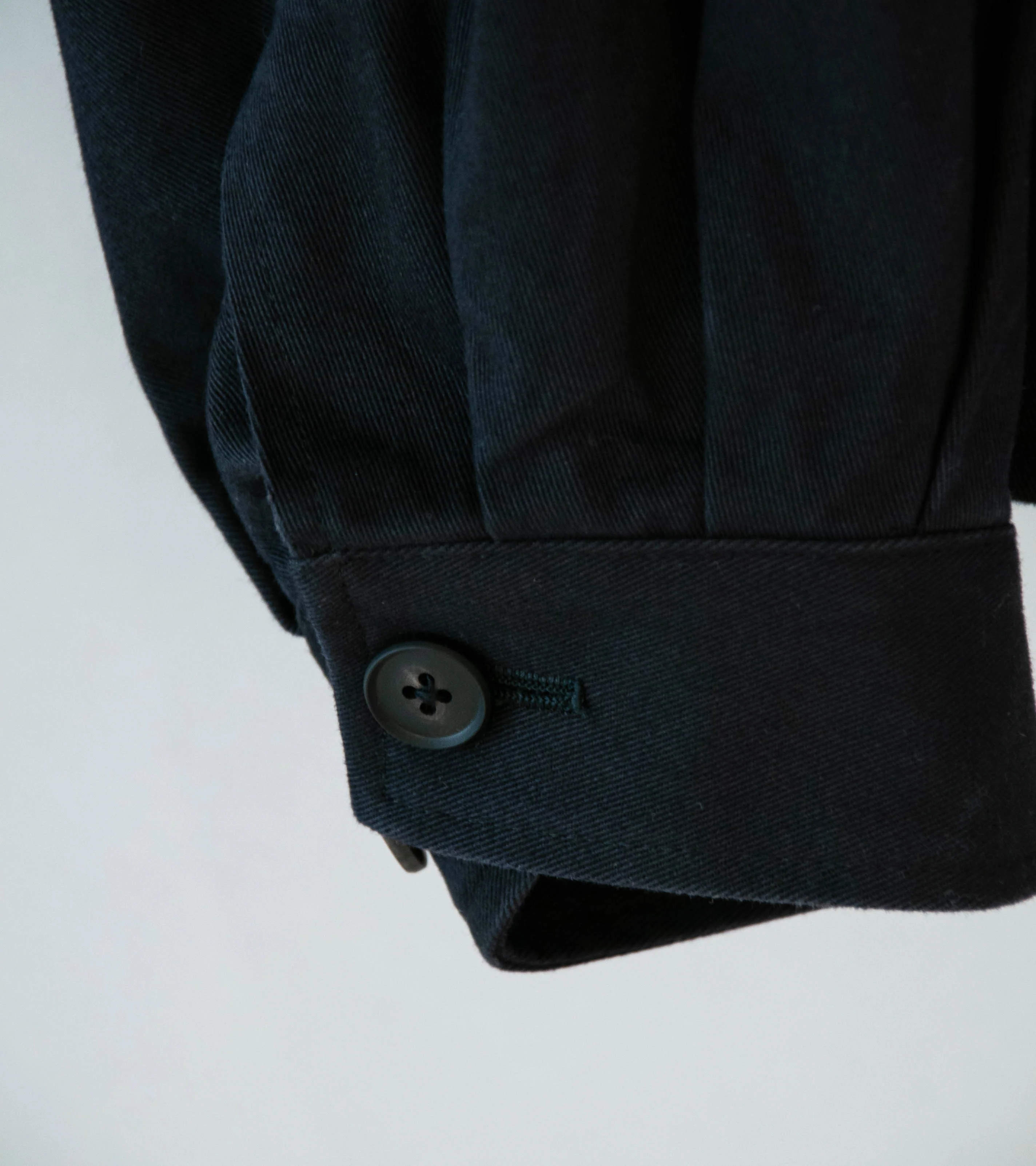 Stein 'Sulfur Dyed Brushed Chino Zip Jacket' (Black) - Image 5