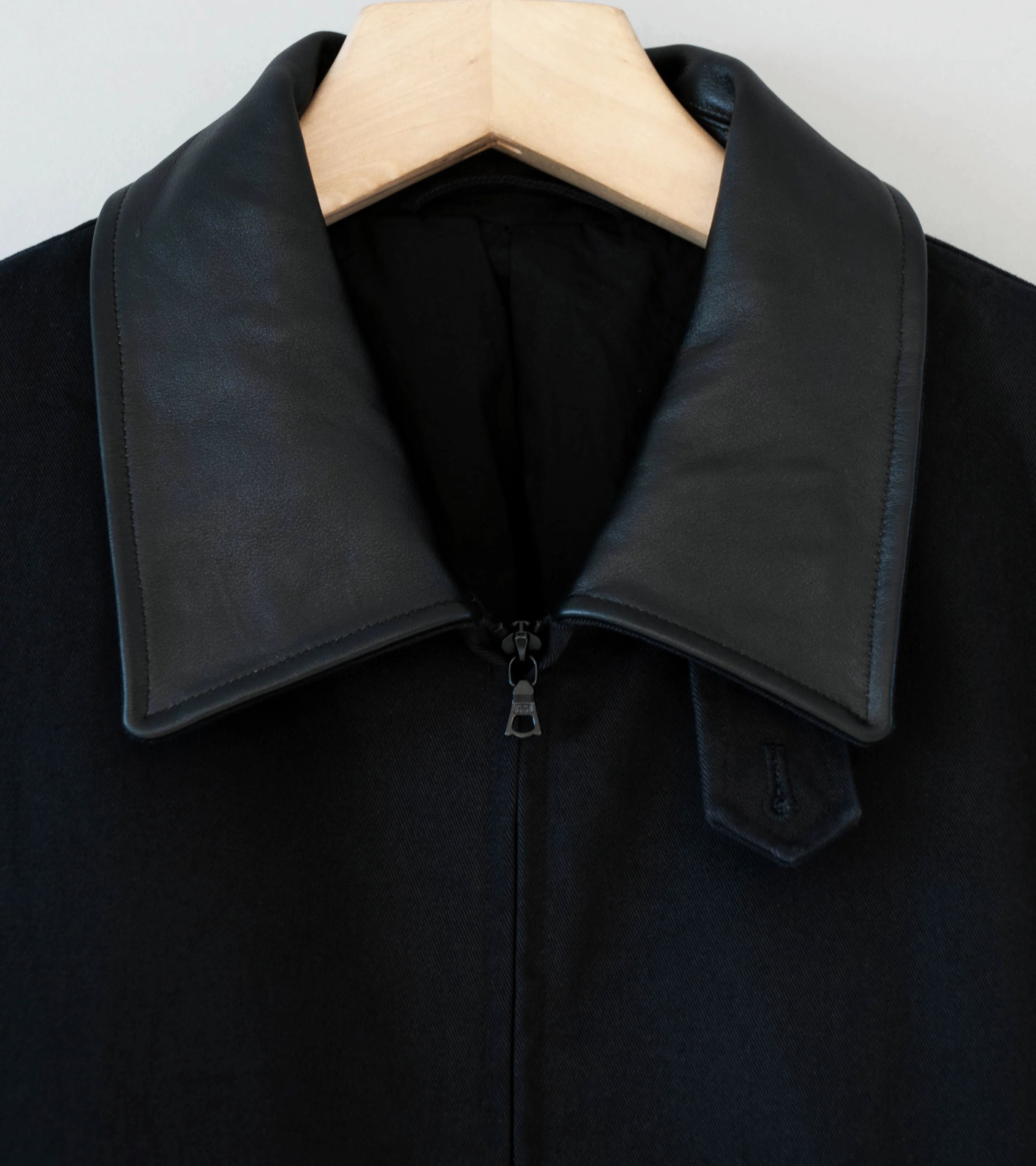 Stein 'Sulfur Dyed Brushed Chino Zip Jacket' (Black) - Image 6