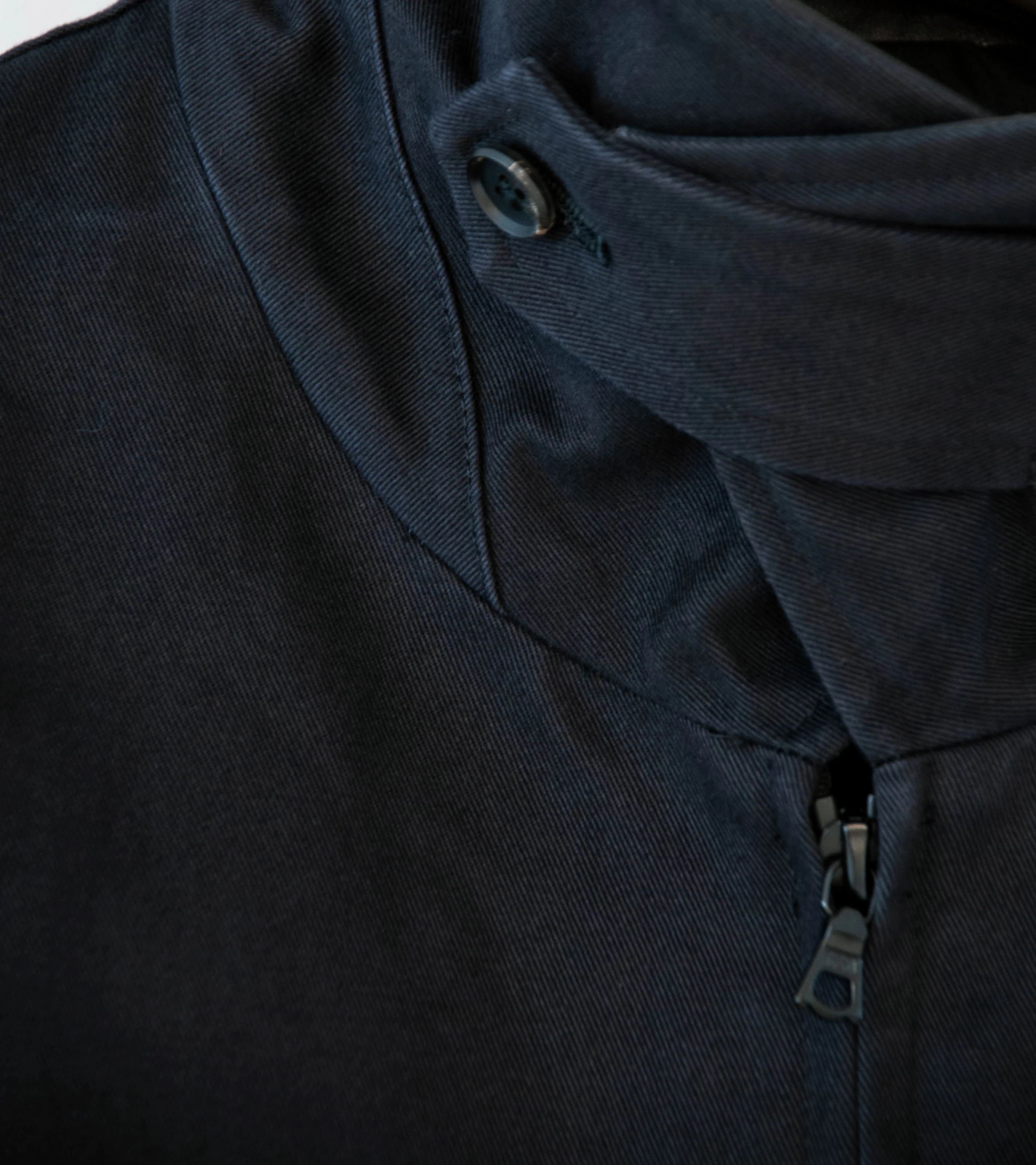 Stein 'Sulfur Dyed Brushed Chino Zip Jacket' (Black) - Image 8