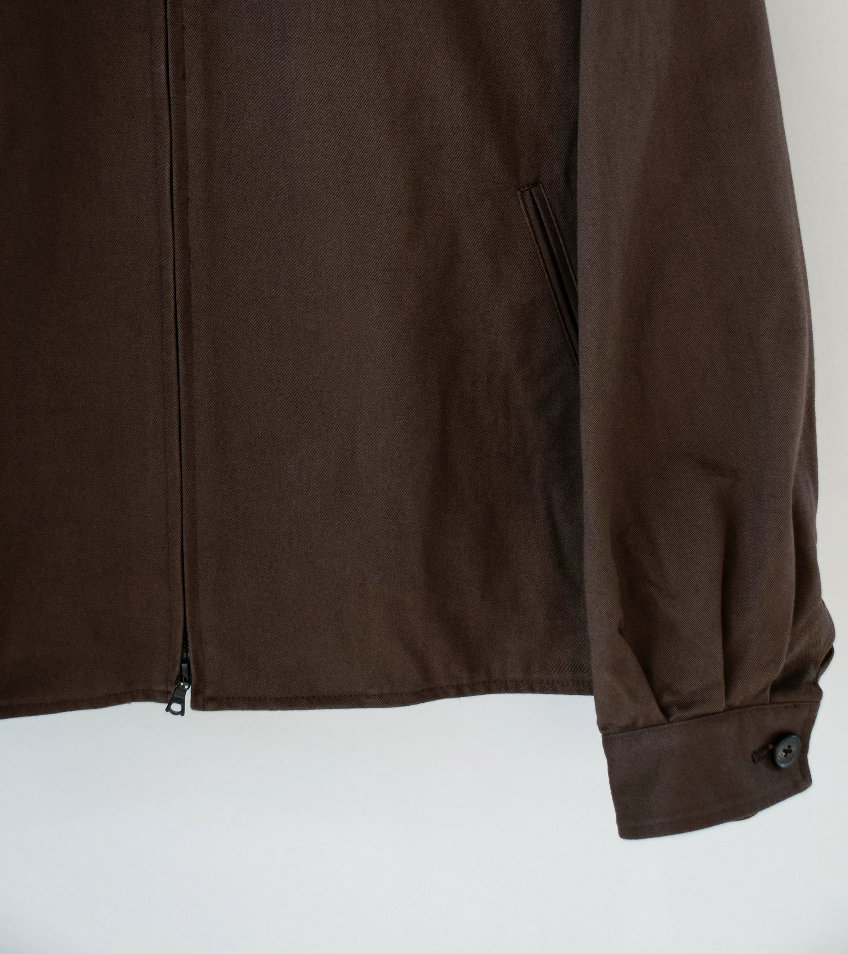 Stein 'Sulfur Dyed Brushed Chino Zip Jacket' (Brown) - Image 3