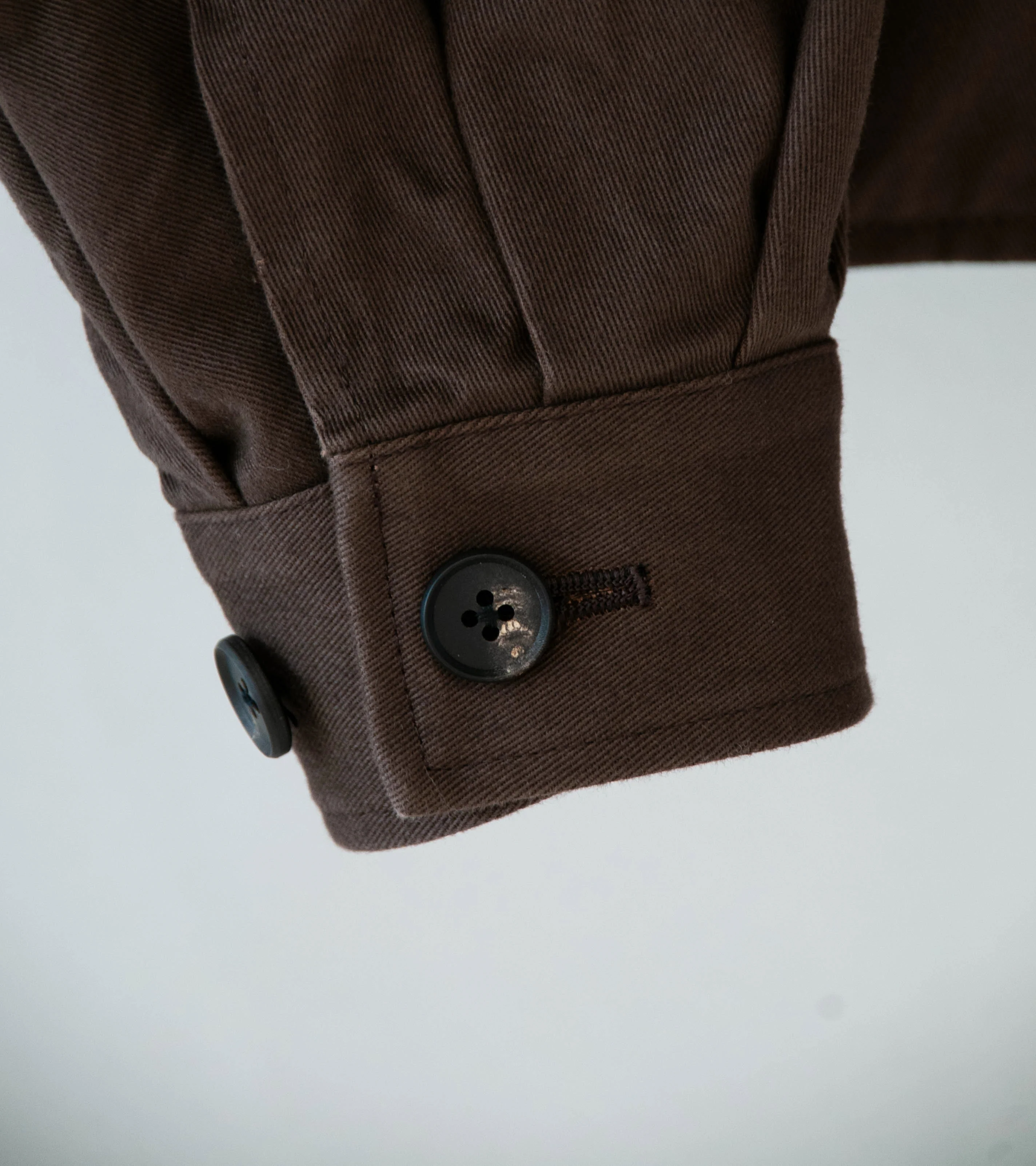 Stein 'Sulfur Dyed Brushed Chino Zip Jacket' (Brown) - Image 5