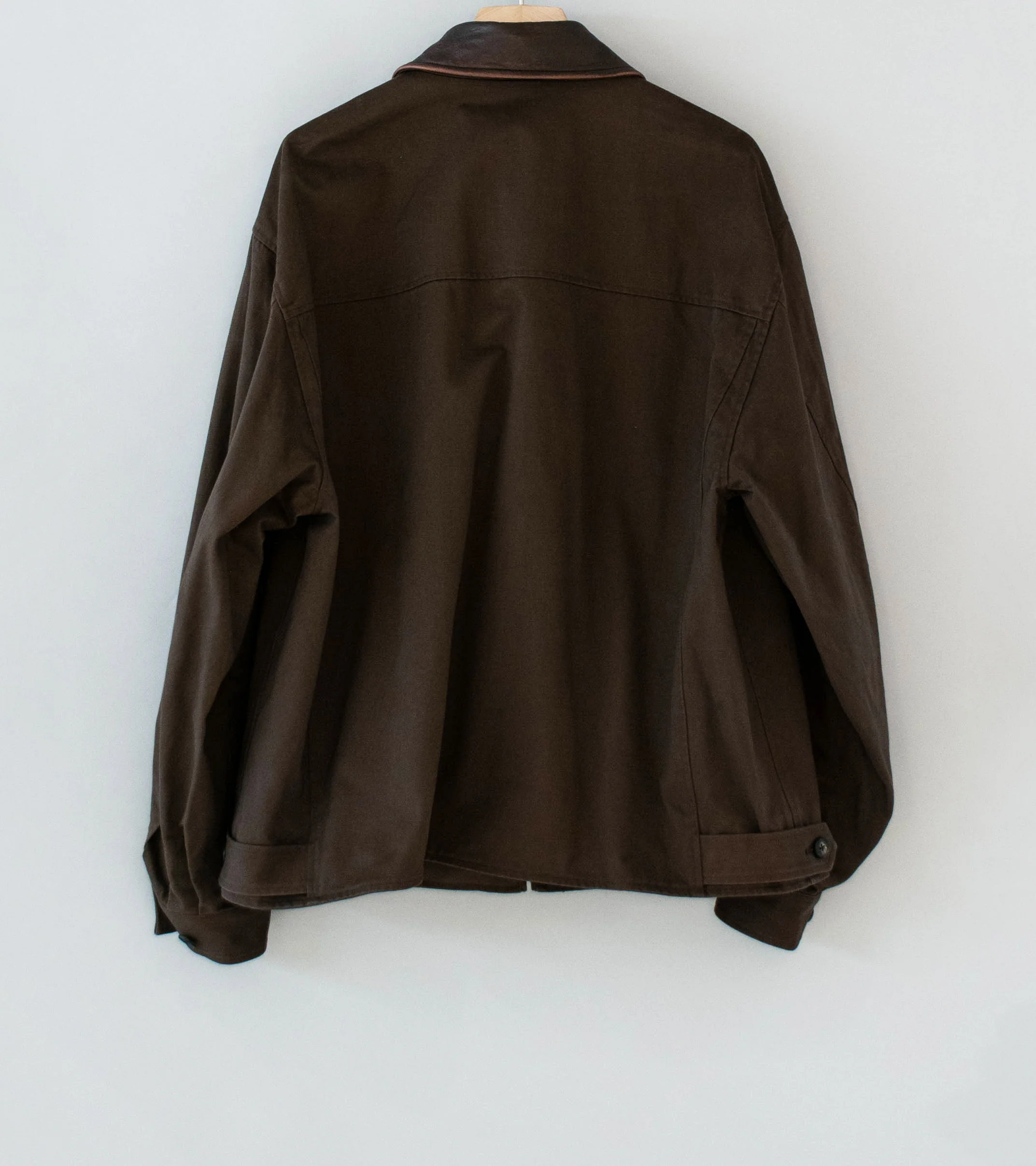 Stein 'Sulfur Dyed Brushed Chino Zip Jacket' (Brown) - Image 9