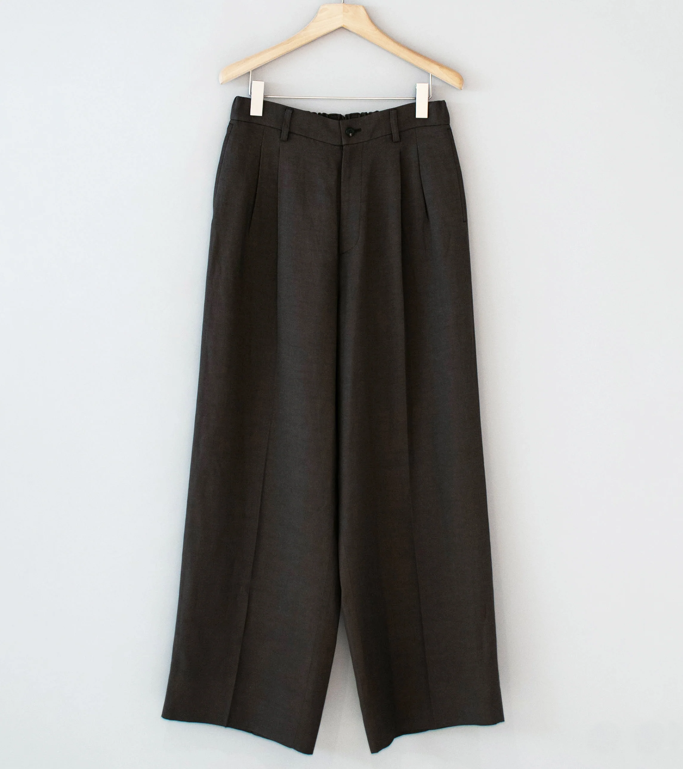 Stein 'Vis/Li/Ra Easy Long Wide Trousers' (Khaki Brown)