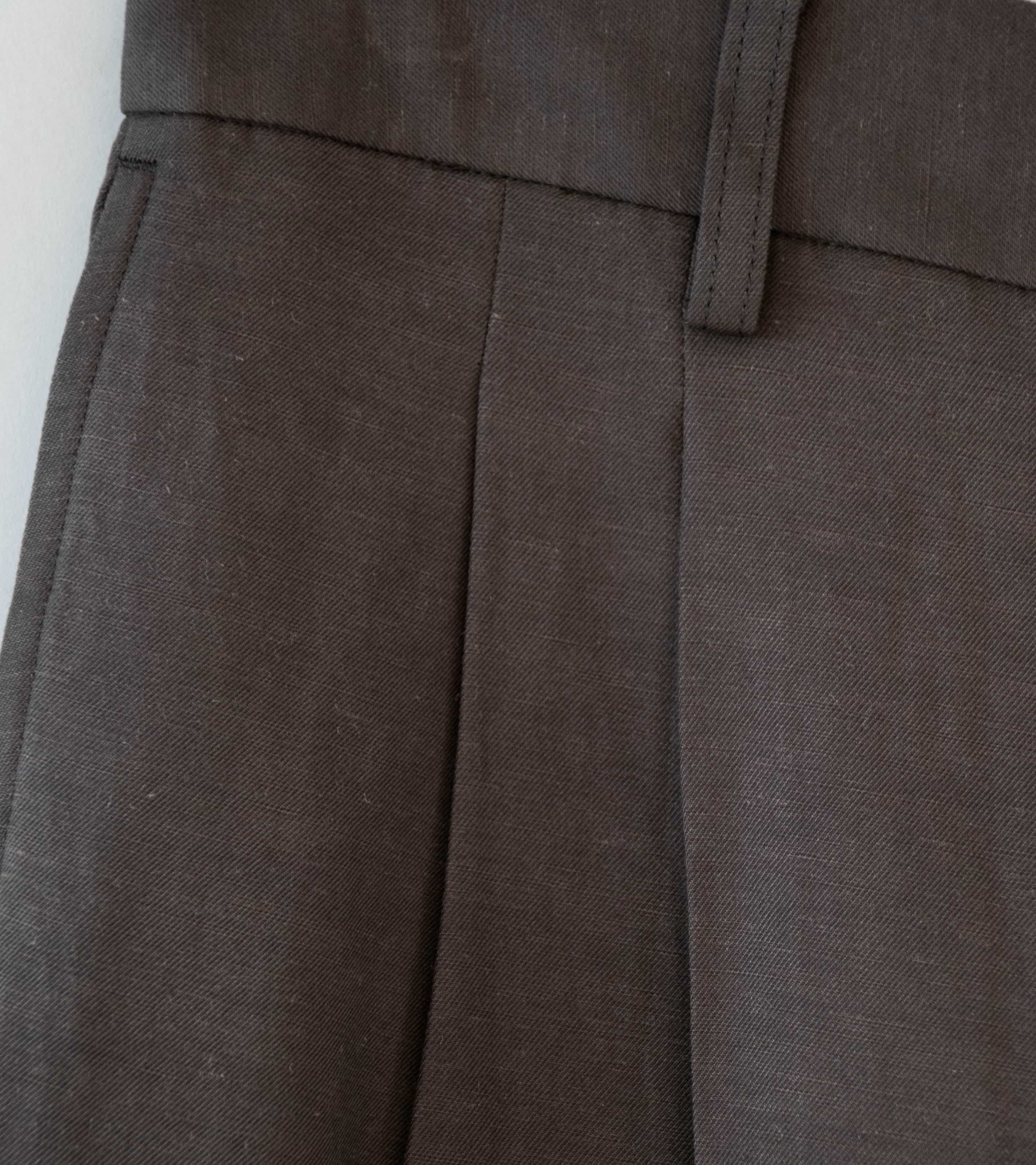 Stein 'Vis/Li/Ra Easy Long Wide Trousers' (Khaki Brown) - Image 3