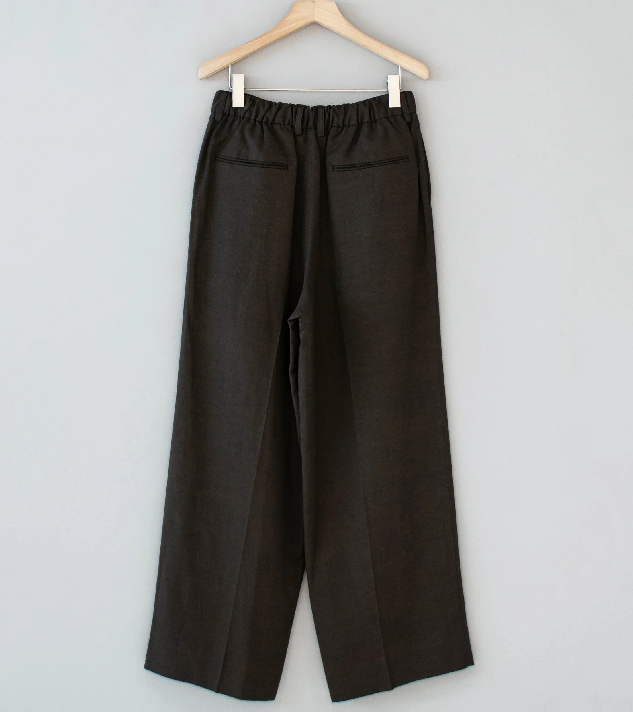 Stein 'Vis/Li/Ra Easy Long Wide Trousers' (Khaki Brown) - Image 4