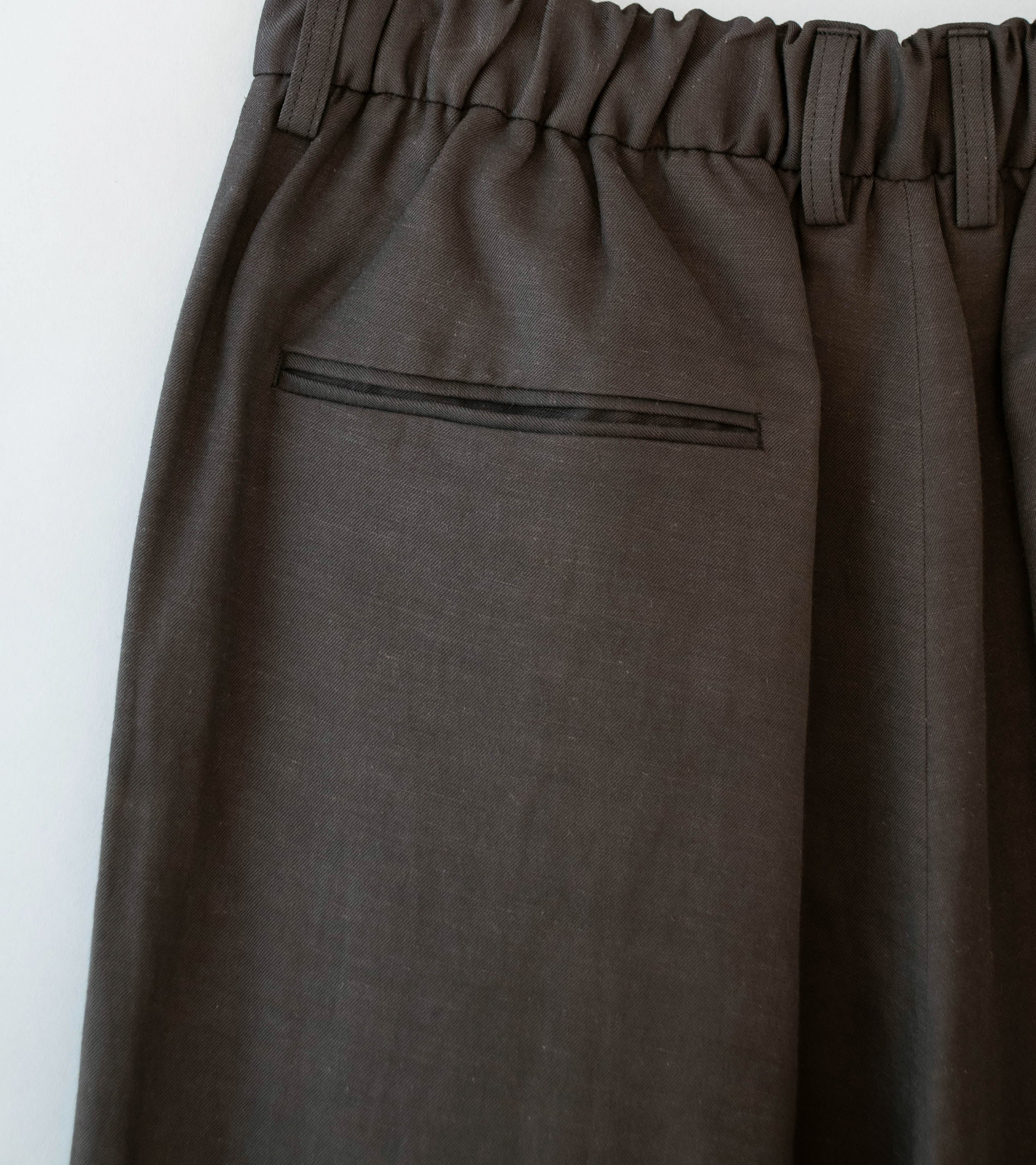 Stein 'Vis/Li/Ra Easy Long Wide Trousers' (Khaki Brown) - Image 5
